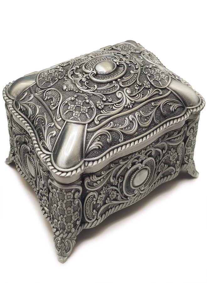 falado Antique Emboss Alloy Metal Jewelry Music Box Wind Up and Golden Movement Music Box for Christmas/Birthday/Valentine's Day/Mother's Day (Happy Birthday) - Image 3